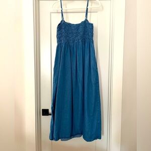 GAP Denim Large Maxi Dress with Pockets